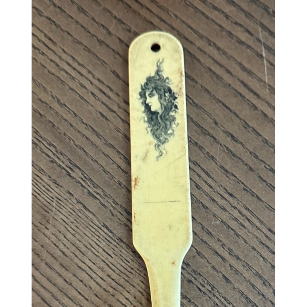 Celluloid Advertising Letter Opener,Hayden Saddlery & Hardware,‎ Beautiful Woman